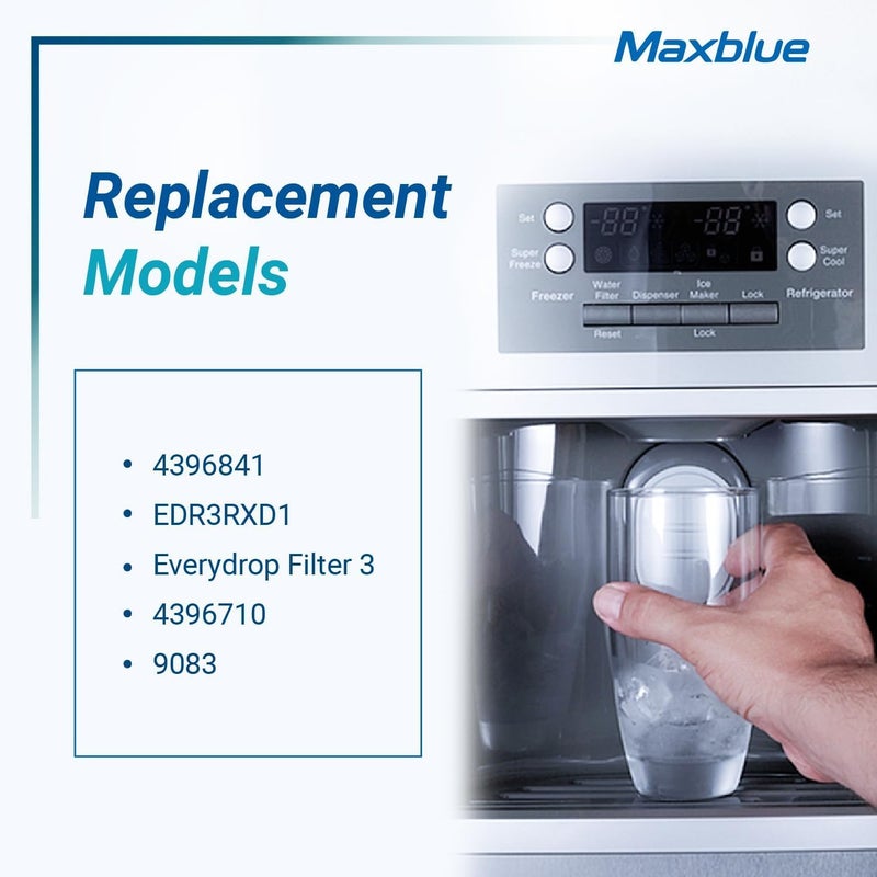Maxblue EDR3RXD1 Replacement for 4396841, EverydropÂ® Filter 3, 4396710, KenmoreÂ® 46-9083, 46-9030, Refrigerator Water Filter, 1 Filter - Image 4